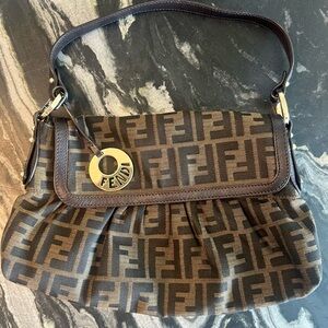 Fendi Zucca Y2K shoulder bag circa early 2000s
